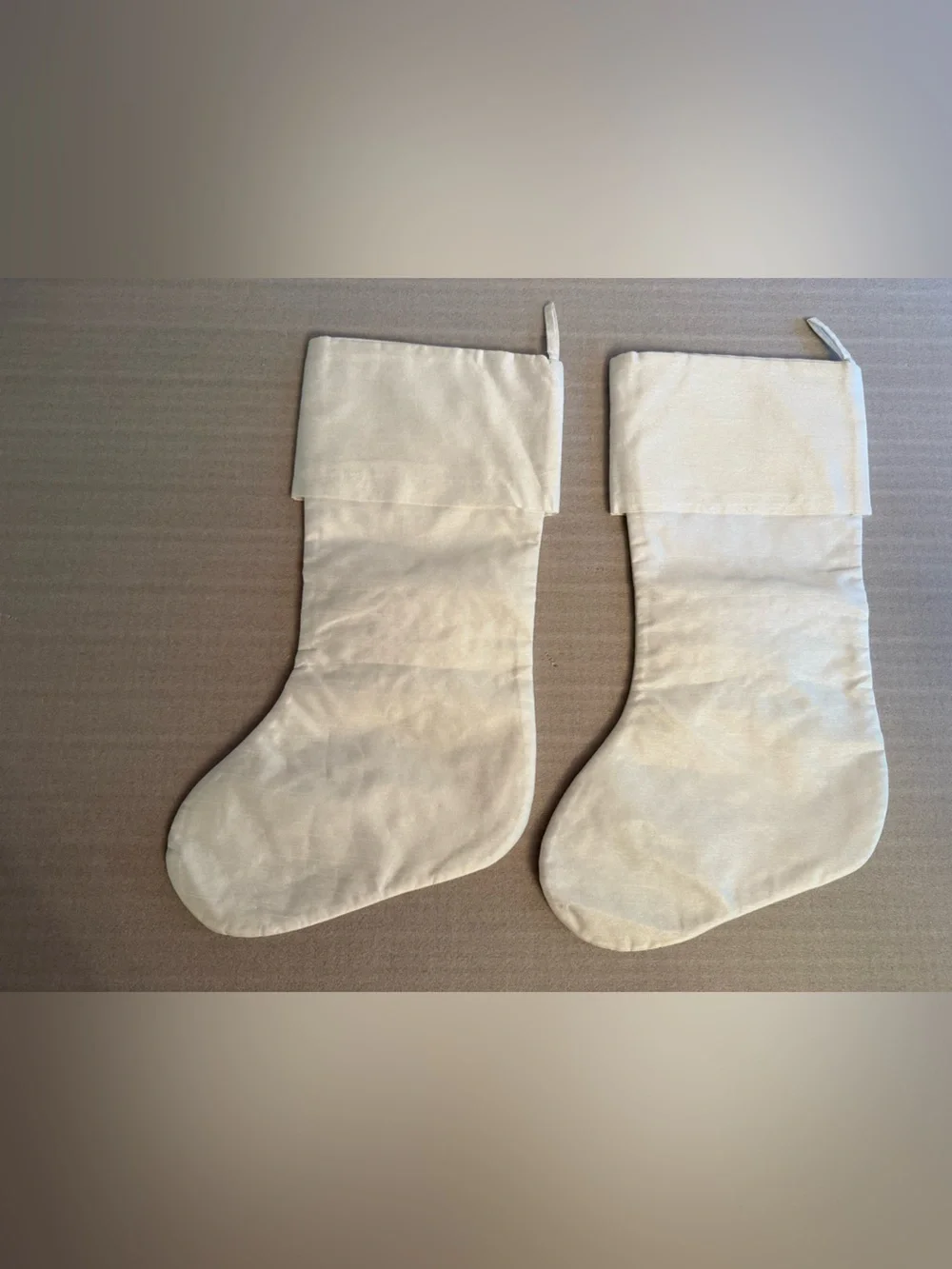 Pair of Beaded Snowflake Christmas Stockings